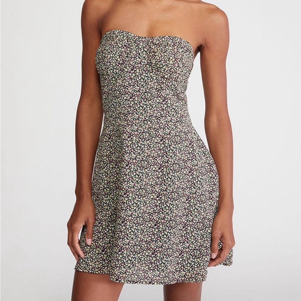 Floral Strapless Dress